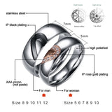 Wedding Ring Love Ring Anniversary Engagement Titanium Steel Jewelry