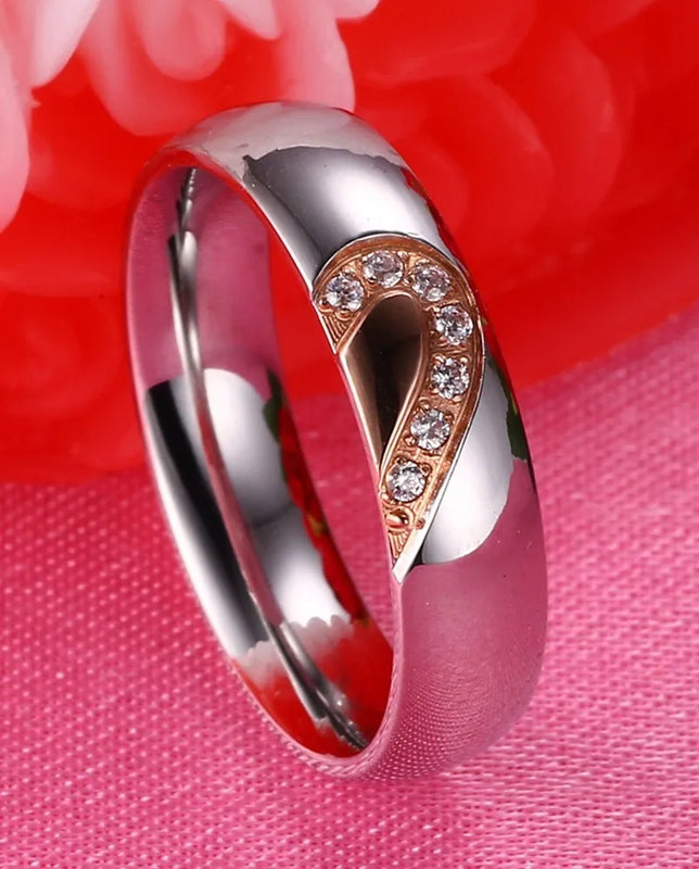 Wedding Ring Love Ring Anniversary Engagement Titanium Steel Jewelry