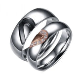 Wedding Ring Love Ring Anniversary Engagement Titanium Steel Jewelry