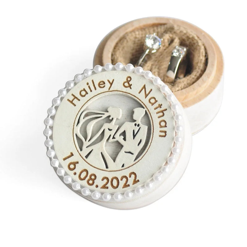 Personalized Wedding Rings Box for Ceremony