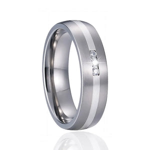 Titanium Wedding Rings Set for Couple His and Her Alliance