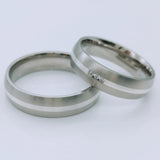 Titanium Wedding Rings Set for Couple His and Her Alliance