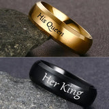 Stainless Steel Wedding Rings His Queen Her King