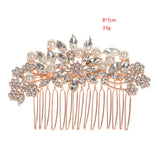 Wedding Rose Crystal Peals Hair Combs Bridal Clips Accessories