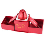 Wedding Rose Ring Box Jewelry Display Storage Case Velvet Lining