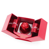 Wedding Rose Ring Box Jewelry Display Storage Case Velvet Lining