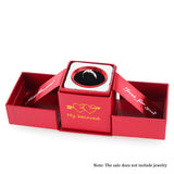 Wedding Rose Ring Box Jewelry Display Storage Case Velvet Lining