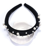 Pearl Headband Velvet Hairwear Party Accessories Winter Jewelry