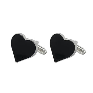 Heart Shaped Cufflinks Men Suit Wedding Jewelry