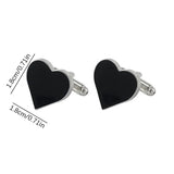 Heart Shaped Cufflinks Men Suit Wedding Jewelry