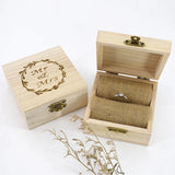 Rustic Wedding Ring Box Mr Mrs Letter Holder