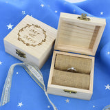 Rustic Wedding Ring Box Mr Mrs Letter Holder