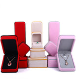 Wedding Velvet Jewelry Display Ring Box Pendant Necklace Organizer