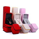 Wedding Velvet Jewelry Display Ring Box Pendant Necklace Organizer