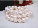 Natural Freshwater Pearl Bracelet 10-13mm Elastic Rope Jewelry