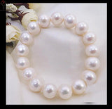 Natural Freshwater Pearl Bracelet 10-13mm Elastic Rope Jewelry