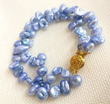 2 Strand Pearl Bracelet 10mm Bright Natural Freshwater Pearl Bracelet