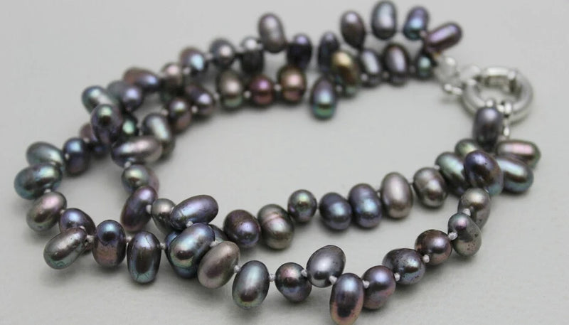 Gray Colors Baroque Natural Freshwater Pearl Bracelet