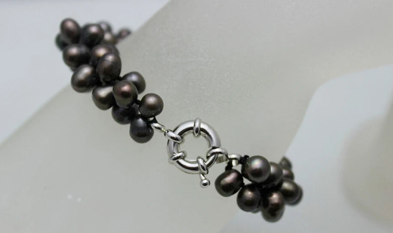Deep Brown Baroque Pearl Bracelet