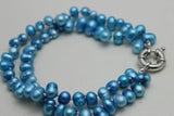 Wedding Pearl Bracelet 2 Strand 10mm Light Natural Freshwater Pearl