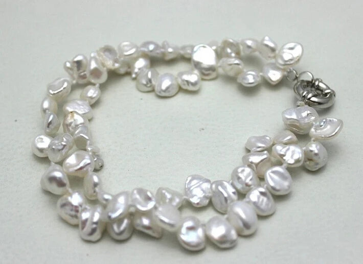 Baroque Freshwater Pearl 2 Strand Bracelet