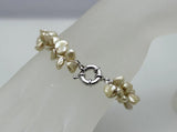 Champagne Flake Baroque Pearl Bracelet - 2 Strand 9mm