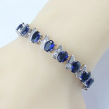 925 Silver Zircon Charm Bracelet Jewelry 18+3CM
