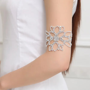 Bridal Rhinestone Arm Chain Bracelet Anklet Set