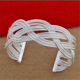 925 Silver Open Bangle Retro Trumpets Bracelet