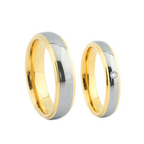 Tungsten Carbide Wedding Bands Classic Golden Rings for Men & Women
