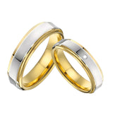Tungsten Carbide Wedding Bands Classic Golden Rings for Men & Women