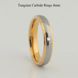 Tungsten Carbide Wedding Bands Classic Golden Rings for Men & Women