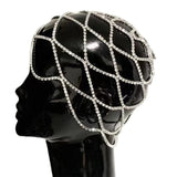 Rhinestone Crystal Head Chain Hollow Wedding Headband for Women