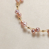 18K Romantic Pearl Bracelet Double Freshwater Pearl Jewelry