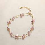 18K Romantic Pearl Bracelet Double Freshwater Pearl Jewelry