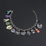 Wednesday Addams Charms Bracelet Horror Thing Hand Rainbow Nevermore Academy