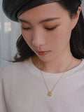 Sterling Silver Hollow Out Coffee Beans Retro Collar Necklace Pendant