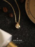 Sterling Silver Hollow Out Coffee Beans Retro Collar Necklace Pendant