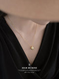 Sterling Silver Hollow Out Coffee Beans Retro Collar Necklace Pendant