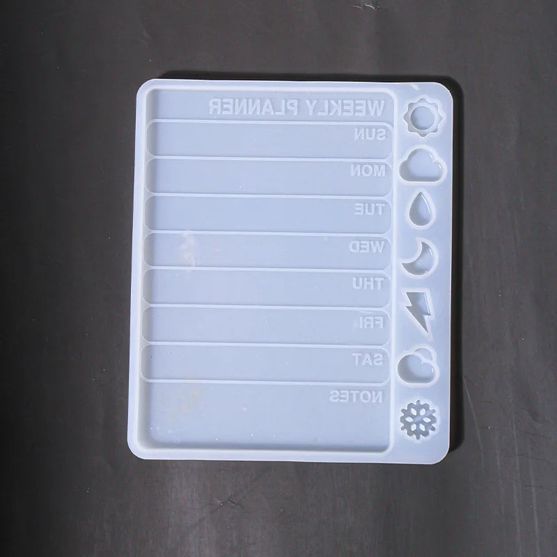 Silicone Mold DIY Weekly&Monthly Planner Notebook Epoxy Resin Mold