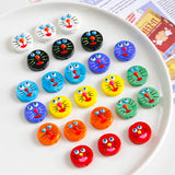 Hand-Painted Robot Cat Glass Beads for DIY Necklace Bracelet