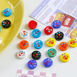 Hand-Painted Robot Cat Glass Beads for DIY Necklace Bracelet