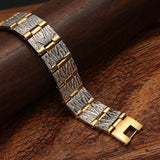 Adjustable Magnetic Bracelet for Men Double Row Stainless Steel