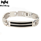 Men's Stainless Steel Magnetic Bracelet Curved Bangle Health Jewelry