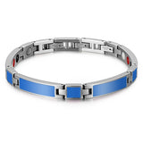 Stainless Steel Healing Hologram Charm Magnetic Bracelet Pink Jewelry