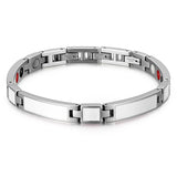 Stainless Steel Healing Hologram Charm Magnetic Bracelet Pink Jewelry
