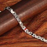 Women Steel Heart Bracelet Charms Healing Magnetic Couple Heart Jewelry