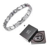 Women Steel Heart Bracelet Charms Healing Magnetic Couple Heart Jewelry