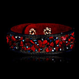Bohemia Style Rhinestone Leather Charm Wrap Bracelet Bangles