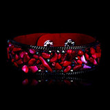Bohemia Style Rhinestone Leather Charm Wrap Bracelet Bangles